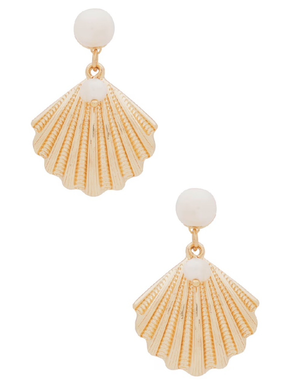 ettika Shell Earring in Gold - Picture 6 of 7